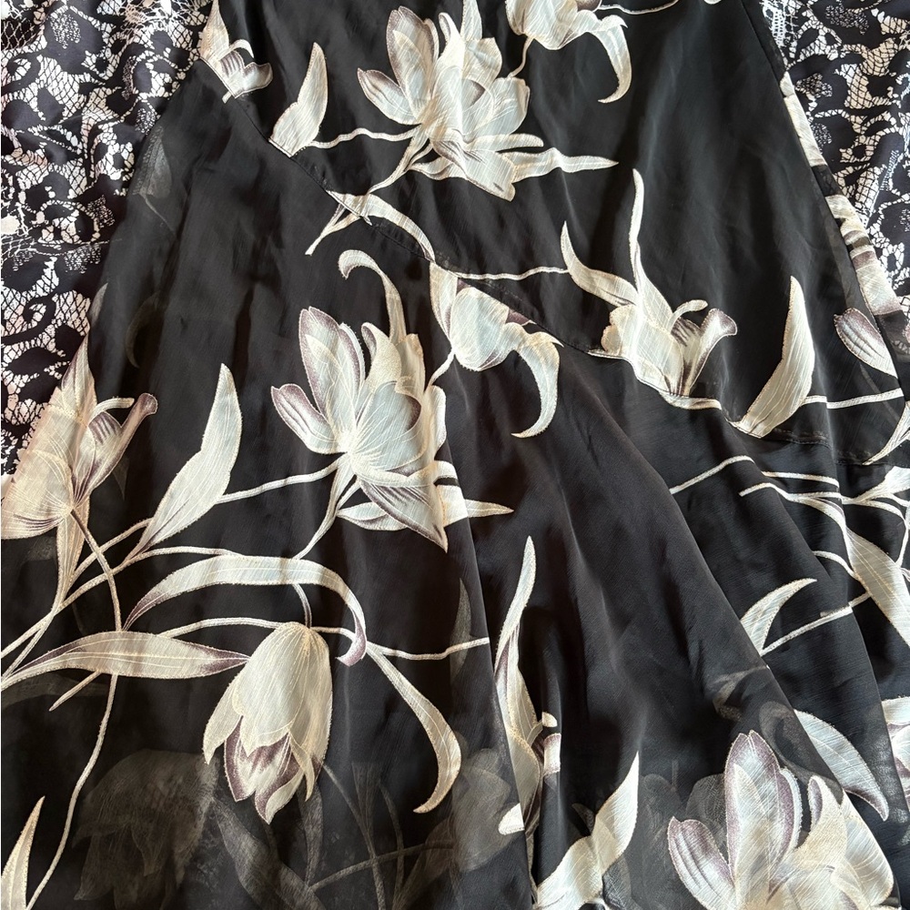 Long floral skirt